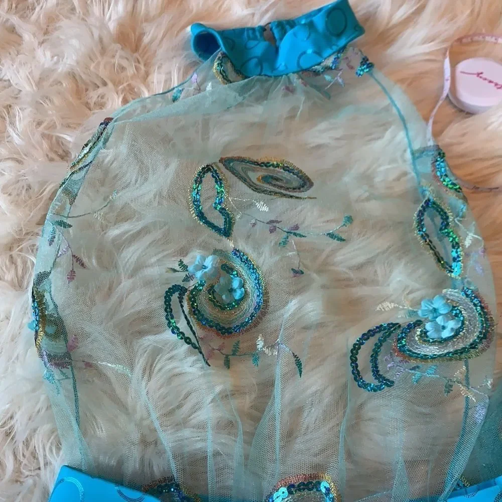 Absolutely gorgeous custom made solo costume Blue stunner Child Large